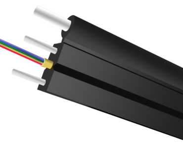 AERIAL CABLE WITH STEEL WIRE TWO STRENGTH MEMBER